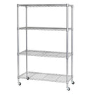 Seville Classics 4-Tier Shelving - 56.5" H x 36" W x 14" D - Silver Steel-4 shelves