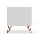 Manhattan Comfort Rockefeller 20.08" Mid-Century Modern 2-Drawer Nightstand - White-10