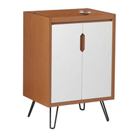 Modway Energize 24" Bathroom Vanity Cabinet - Cherry/White-Mid-Century Modern Bathroom Vanity