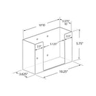 Azar Vertical 1-Compartment Glover Acrylic Dispenser - 5.75" H x 10.25" W x 3.625" D - Clear-Recommended for boxes sized 9.75” Wide x 3.25” Deep or smaller