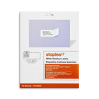 Staples White Address Labels for Inkjet/Laser Printers - 2-5/8" x 1" - 300 Pack-Create customized labels for addressing and shipping