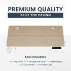 MotionGrey Ergo2 Electric Height Adjustable 47" W Sit-to-Stand Desk with Memory Settings - Light Brown-8