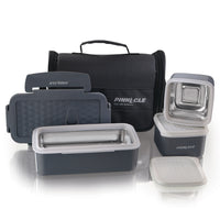 Pinnacle Pyramid Food Storage 4-Piece Lunch Set-Leak proof, cold and warm storage, air tight, BBA Free