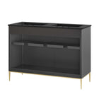 Modway Awaken 48" Double Sink Bathroom Vanity - Black-Assembly Required