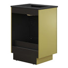 Modway Quantum 24" Bathroom Vanity - Black/Gold-Ceramic Sink Basin
