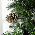 HOMCOM 6' Snow-Dipped Artificial Christmas Tree with Auto Open - Green-Flame retardant branches for added safety 