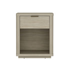 Manhattan Comfort Evelyn 20" Modern 1-Drawer Nightstand - Natural-Modern Nightstand for Bedroom and Living Room Use