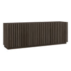 Hudson&Canal Marion Rectangular Fluted TV Stand for TV's up to 75" - Brown Oak-A modern yet classic design for your home office, bedroom, or living spaces