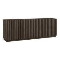 Hudson&Canal Marion Rectangular Fluted TV Stand for TV's up to 75" - Brown Oak-A modern yet classic design for your home office, bedroom, or living spaces