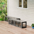 PawHut Outdoor Extendable Pet Enclosure with 3 Doors - Grey-146 cm internal length provides plenty of space for cats to run 