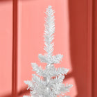 HOMCOM 5' Pencil Artificial Christmas Tree with Realistic Branches - White-Material: Plastic 