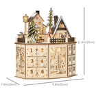 HOMCOM Christmas Advent Calendar with Countdown Drawers for Kids - Natural Wood-24-day countdown drawer allows you to put notes and treats to get everyday surprise and fun 