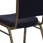 Flash Furniture HERCULES Series Dome Back Stacking Banquet Chair in Navy Patterned Fabric - Gold Frame-Seamless Back Panel