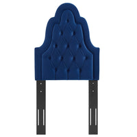 Modway Augustine Tufted Performance Velvet Twin Headboard - Navy-Tufted Twin Headboard