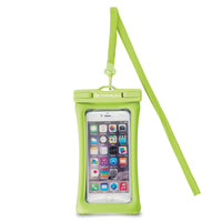 Travelon Itfloats Waterproof Phone Pouch - 4.5" W x 8.5" H x 0.75" D - Green-Large mobile phone capacity