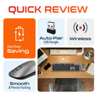 Delton K100 Wireless Slim Keyboard and Mouse Set - Silver-This wireless mouse weighs just 1.9oz, and with a comfortable 4.2" length x 2.4" width ensures easy maneuverability and control