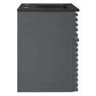 Modway Render 18" Wall-Mount Bathroom Vanity - Grey/Black-Full-Extension Drawer