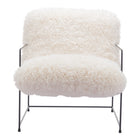 Zuo Pelut Accent Chair - White-Armrest support