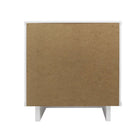 Manhattan Comfort Granville 18.11" Modern 1-Drawer Nightstand - White-15.16" L x 18.11" W x 19.49" H