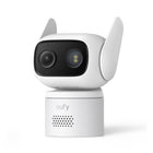 eufy Security C31 Solo Wired Security Camera - White-Flexible Indoor and Outdoor Use: The compact design and versatile mounting options make C31 perfect for your living room, entryway, or outdoors. IP66-certified for water and dust resistance, supports both upright and inverted installation, and comes with a mounting bracket and waterproof charging cable