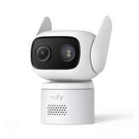 eufy Security C31 Solo Wired Security Camera - White-Flexible Indoor and Outdoor Use: The compact design and versatile mounting options make C31 perfect for your living room, entryway, or outdoors. IP66-certified for water and dust resistance, supports both upright and inverted installation, and comes with a mounting bracket and waterproof charging cable