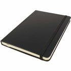 JAM Paper Hardcover Medium Journal Notebook with Elastic - 100 Lined Sheets - 5" x 7" - Black-Quantity: Sold Individually | 100 ruled / lined paper pages.