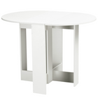 HOMCOM 41" Oval Drop Leaf Foldable Dining Table for 2-4 - White-Space-saving drop-leaf design is suitable for small kitchens and dining spaces