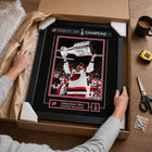 Frameworth Sebastian Aho 16" H x 20" W Replica Signature Frame Carolina Hurricanes 2026 Stanley Cup Champions - Officially Licensed NHL/NHLPA-Frameworth quality: Made in Canada by Frameworth Sports Marketing, established 1992, producing officially licensed sports memorabilia