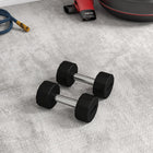 Soozier 15 lb Dumbbell Set - Set of 2-Upright storage capability saves space efficiently