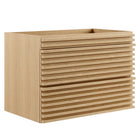 Modway Render 30" Wall-Mount Bathroom Vanity Cabinet - Oak-7