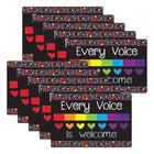 Ashley Productions Smart Poly Computer Mouse Pad - Every Voice Welcome Here - 10 Pack-Start your day on the right note with these stylish and functional accessories that feature inspiring quotes and positive sayings.