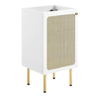 Modway Chaucer 18" Bathroom Vanity - White-Ceramic Basin
