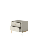 Manhattan Comfort Jasper 25.15" Modern Nightstand - Off White-Frame Made of MDF Mix with Painted Finish