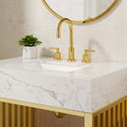Modway Gridiron 30" Bathroom Vanity - White/Gold-Stainless Steel Metal