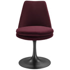 Modway Lippa Swivel Dining Performance Velvet Side Chair - Black Mulberry-8