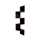 Nexxt Provo Corner Shelf Wood, Espresso, 57" x 12" x 12"-Measurement & weight capacity: overall shelf measures 12"L x 57"H and 12" in depth. significant height means you have over 4 feet of the beautiful display, creating maximum storage space. each tier holds up to 20 pounds, feel confident placing items with a little more weight on each wall shelf