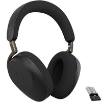 Jabra Evolve3 85 UC USB-A - Black-Running on a rechargeable lithium‑ion battery with up to a two‑hour full charge time and rapid‑charge capability
