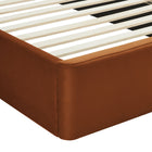 Modway Solana Arched Performance Velvet Twin Platform Bed - Rust-Weight Capacity: 800 lb
