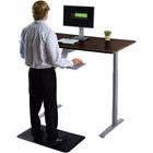 Uncaged Ergonomics 60" Rise Up Electric Height Adjustable Sit Stand Desk - Black/Grey-Premium finish