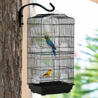 PawHut 36" H Bird Cage with 2 Doors and 4 Feeders - Black-Slide-out tray on the base for effortless cleaning 