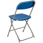 Flash Furniture HERCULES Series Premium Blue Plastic Folding Chair - 10 Pack-Textured seat reduces slipping