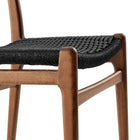 Modway Wynn Rope and Wood Dining Side Chairs - Walnut/Black - 2 Pack-10