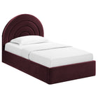 Modway Solana Arched Performance Velvet Twin Platform Bed - Mulberry-Assembly Required