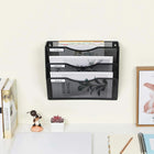 ShoppingAll Metal Mesh Wall Mounted File Holder Oganizer Rack with 3 Compartments-Accessible Arched Design: Each pocket features a gently curved opening for quick and easy access to documents