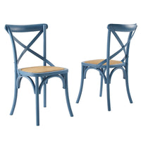 Modway Gear Dining Side Chair - Harbor - 2 Pack-Tapered legs