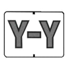 Pendaflex A-Z Grey End Tab Filing Labels - Y - 240 Pack-Sheet packs of 240 labels (15 sheets, 16 labels per sheet)