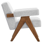 Modway Lyra Fabric Armchair - Light Grey Fabric - Set of 2-Dense Foam Padding