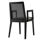 Modway Monarch Wood and Rattan Dining Armchair - Black/Grey-7