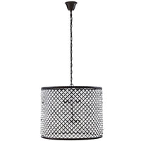 Modway Prosperity Chandelier - Brown-Rust-colored industrial steel frame
