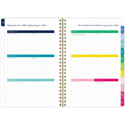AT-A-GLANCE 2026 Emily Ley Simplified Navy Bees Weekly/Monthly Planner - 8-1/2" H x 5-3/8" W - Navy - Bilingual-One week per two page spread has ruled planning space and a section to check off completed tasks